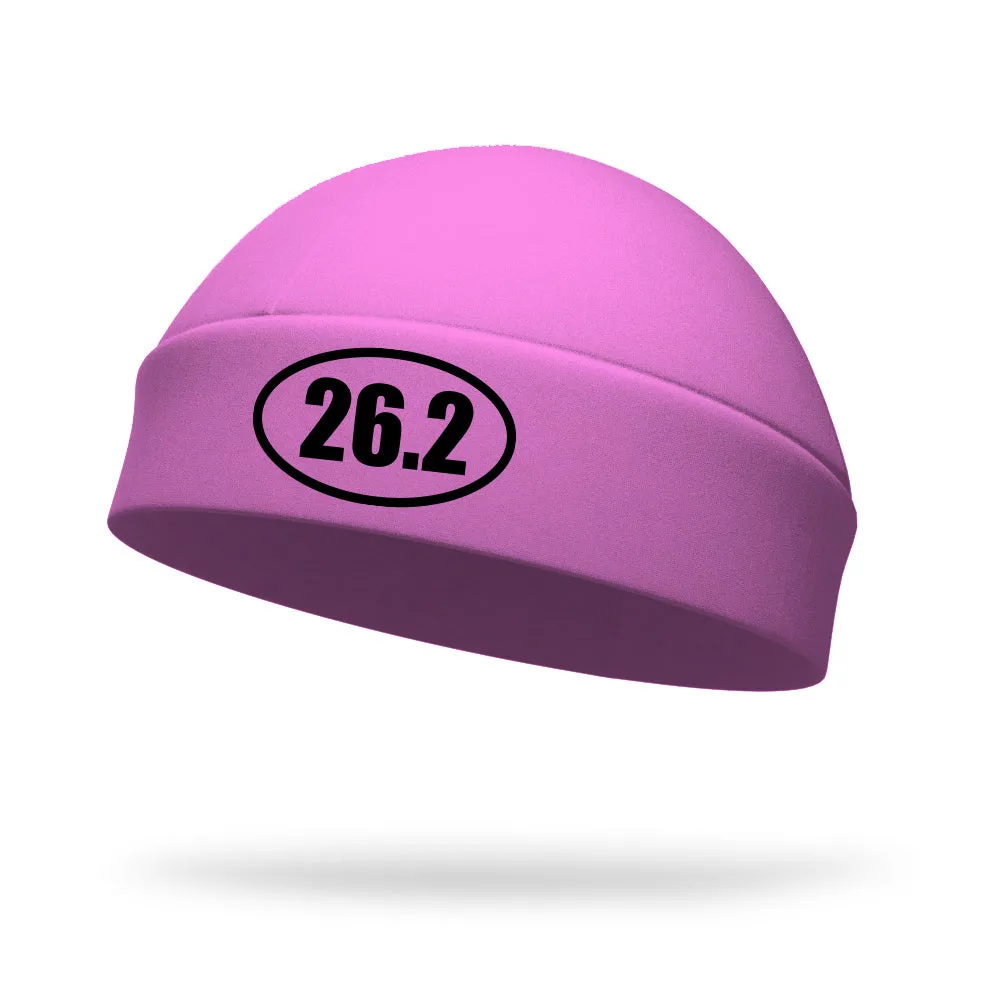 26.2 Wicking Ponytail Hat - Black Logo