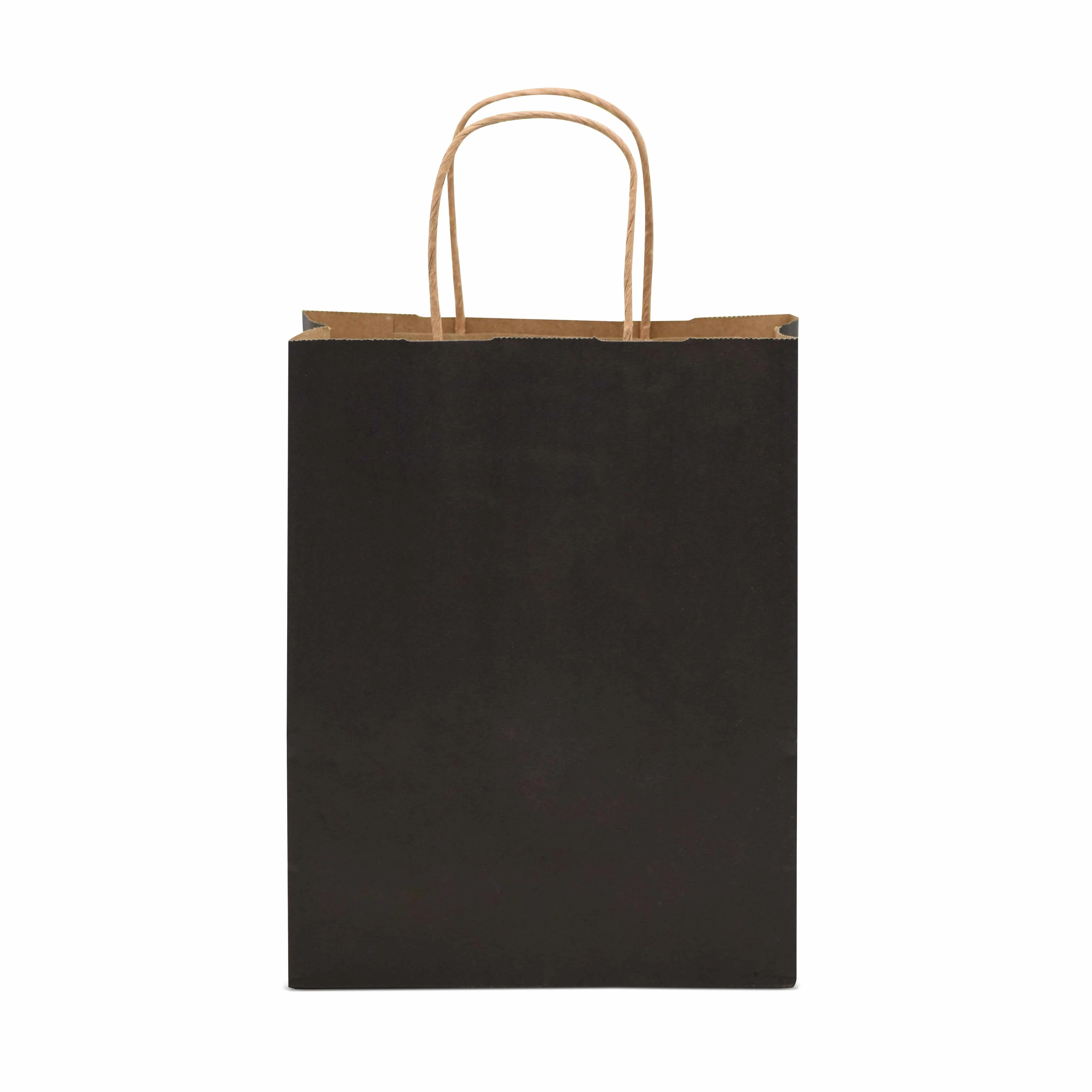 8x4x10 Small Black Paper Bags with Handles