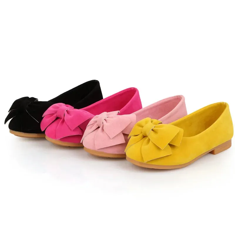 ARWEN & AJH GROUP 2024 New Fashion Girls Shoes PU   With Big Bowtie Candy Color Children Sandals Slip-on Kids Casual Shoes EU 21-36 Soft Hot