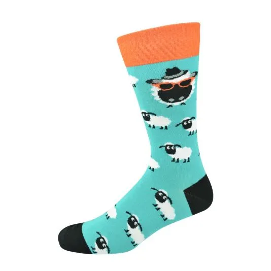 Baaad! Men's Bamboo Crew Socks in Teal