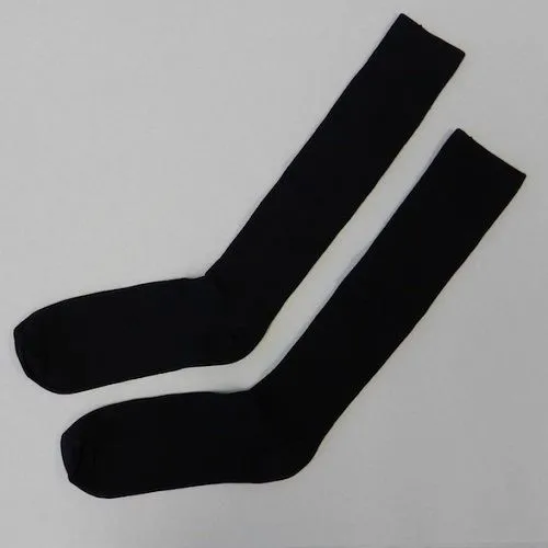 Black Military Microfiber Dress Sock (Large)