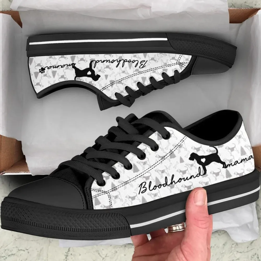 Bloodhound Low Top, Dog Printed Shoes, Canvas Shoes For Men, Women