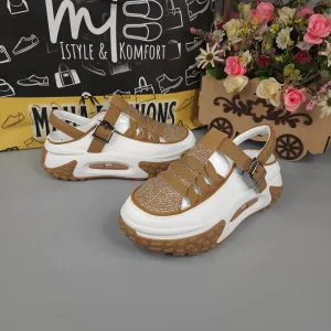 Brown Chunks Sandals