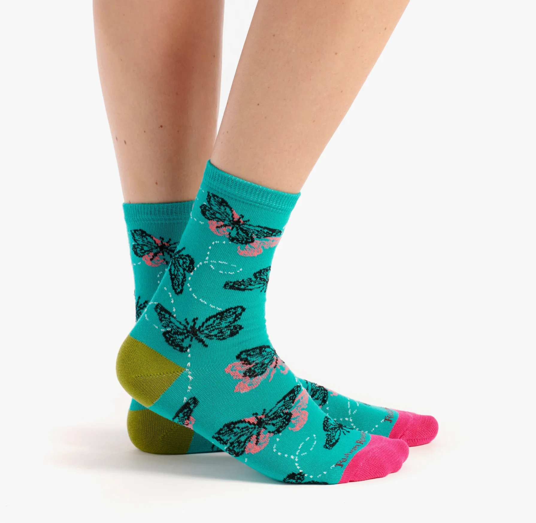 Butterfly Women's Crew Socks - 2 Pair Gift Set