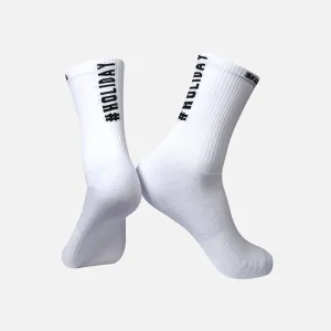 Cotton Blend Socks White Holiday II B