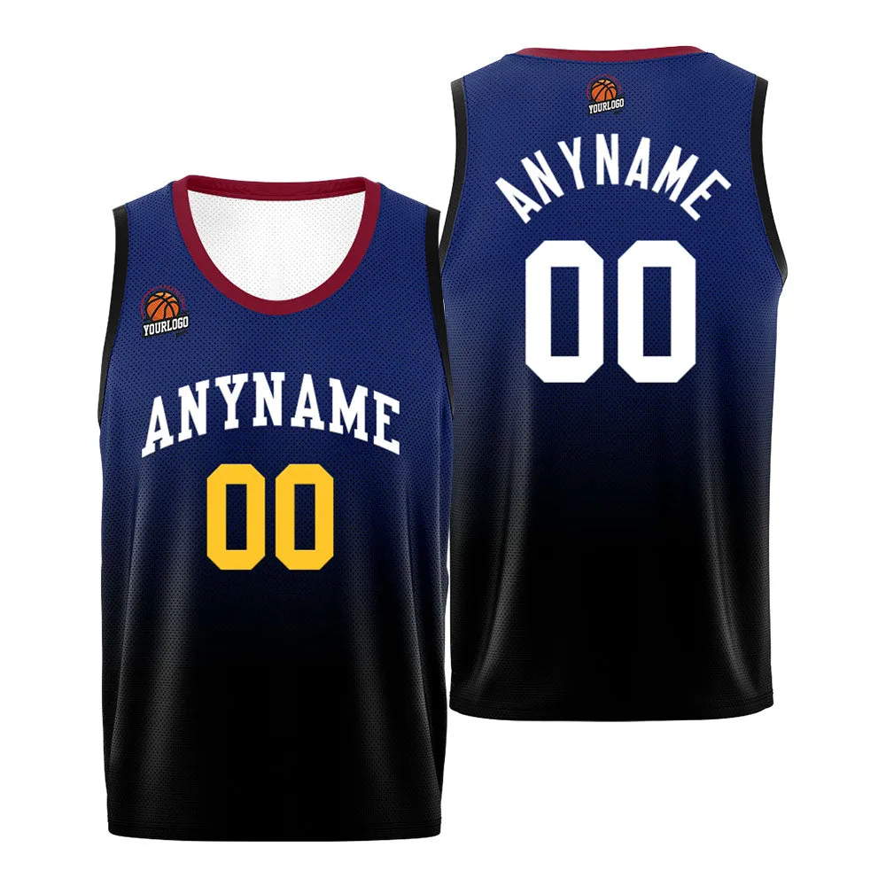 Custom Basketball Jersey Personalized Stitched Team Name Number Logo White&Navy