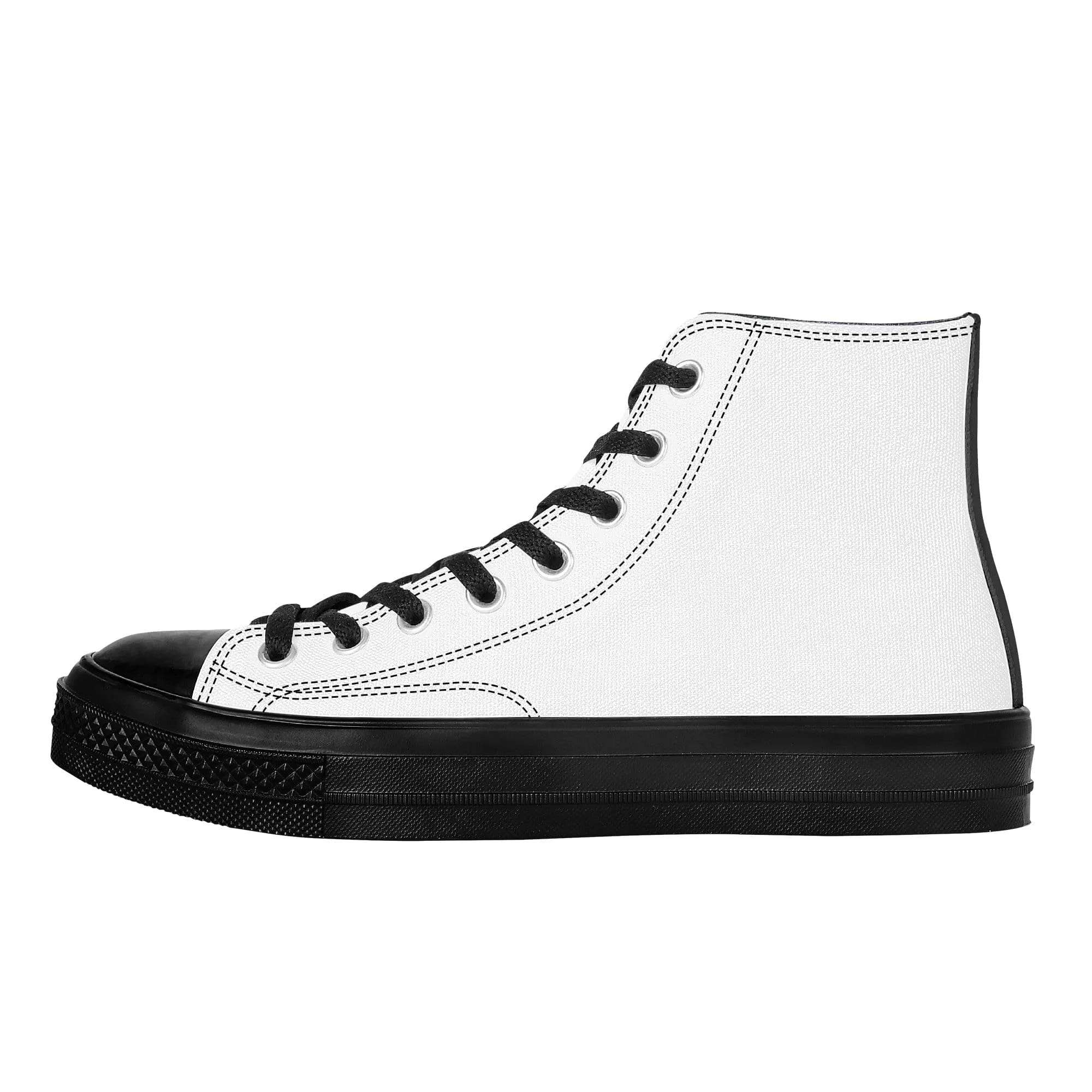 Custom High Top Canvas Shoes -Black SF D71