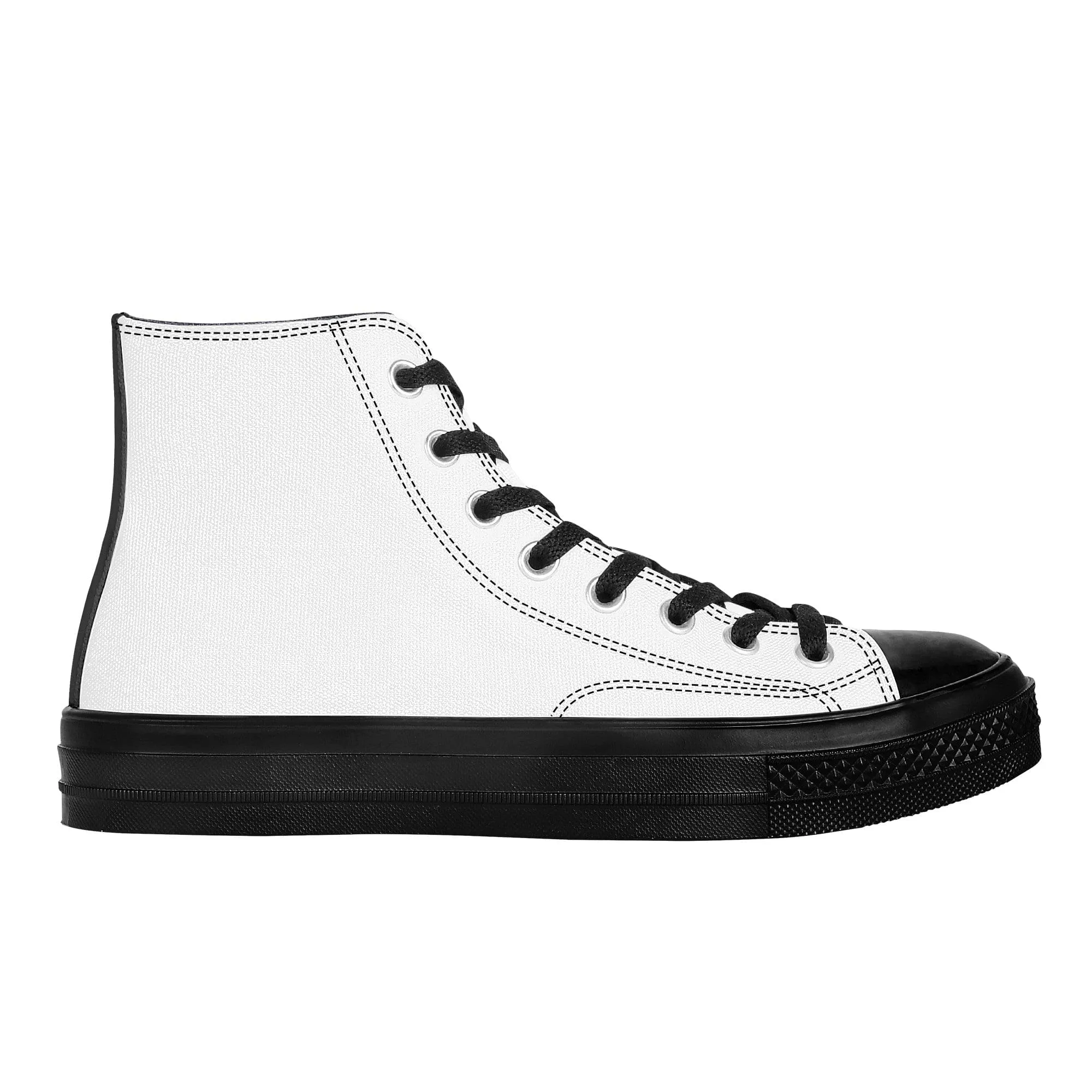 Custom High Top Canvas Shoes -Black SF D71