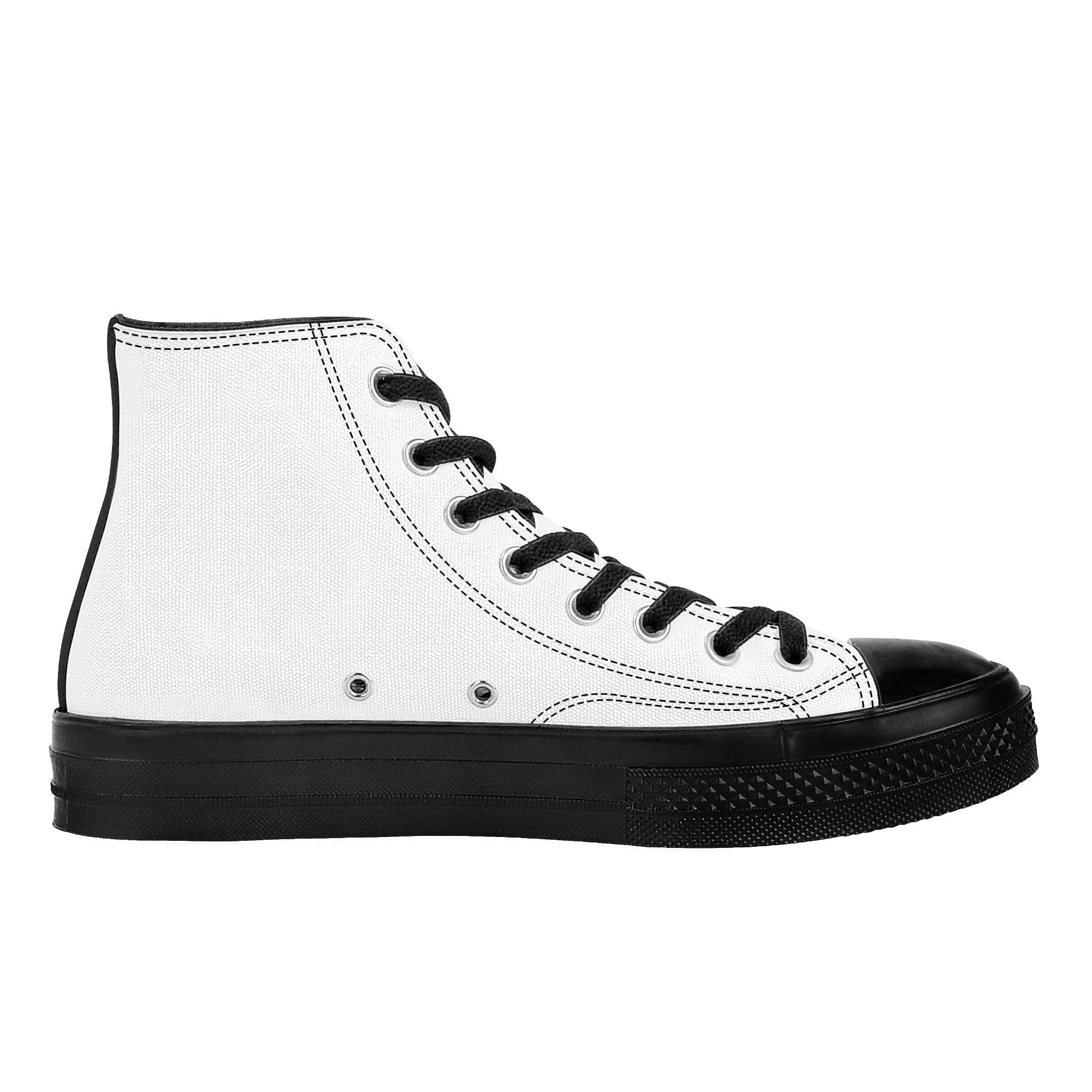 Custom High Top Canvas Shoes -Black SF D71