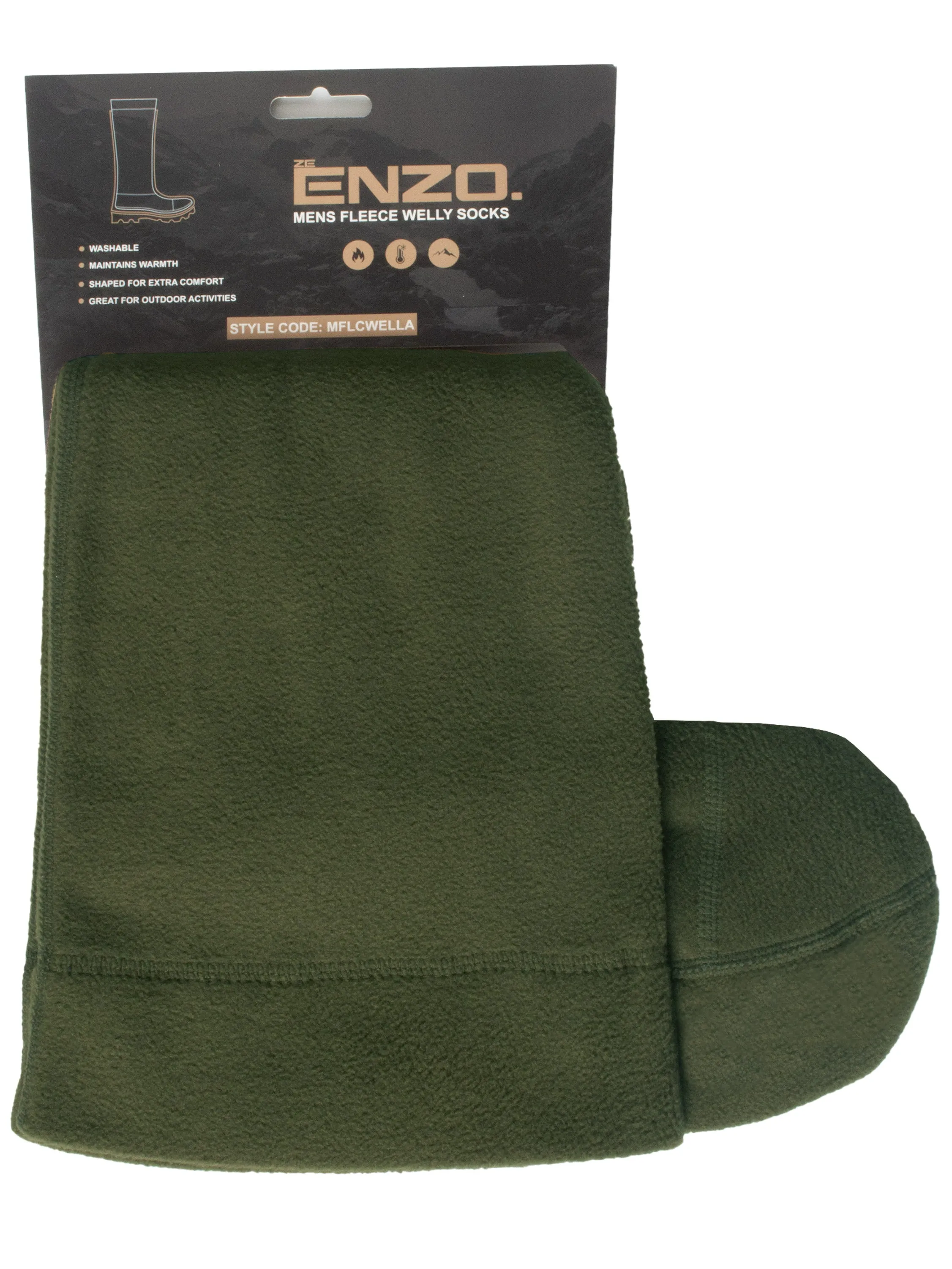 Enzo | Mens Fleece Wellie Socks