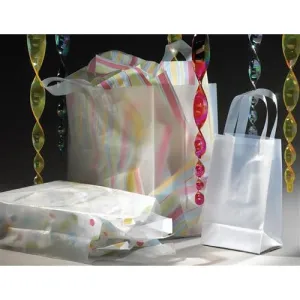 Frosted Retail Shopping Bags. - 16" x 6" x 12"