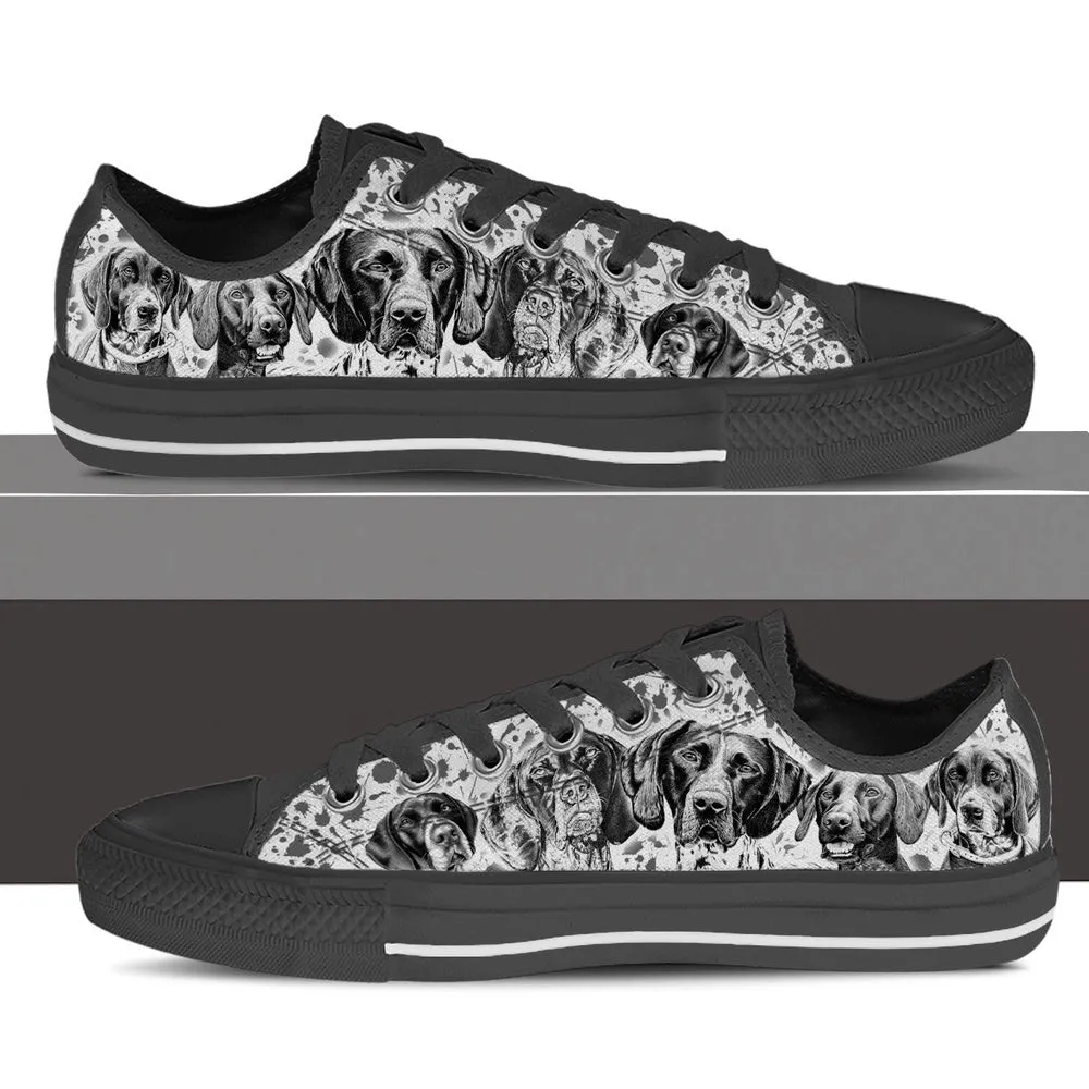 German Shorthaired Pointer Low Top Shoess, Dog Printed Shoes, Canvas Shoes For Men, Women