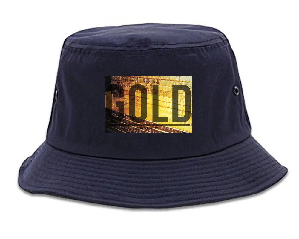 Gold Bricks Money Luxury Bank Cash Bucket Hat