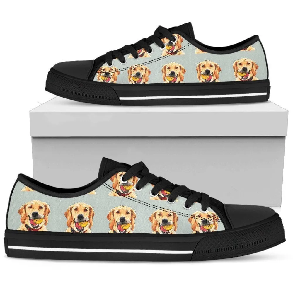 Golden Retriever Women'S Low Top Shoe - Ultimate Comfort & Performance, Dog Printed Shoes, Canvas Shoes For Men, Women