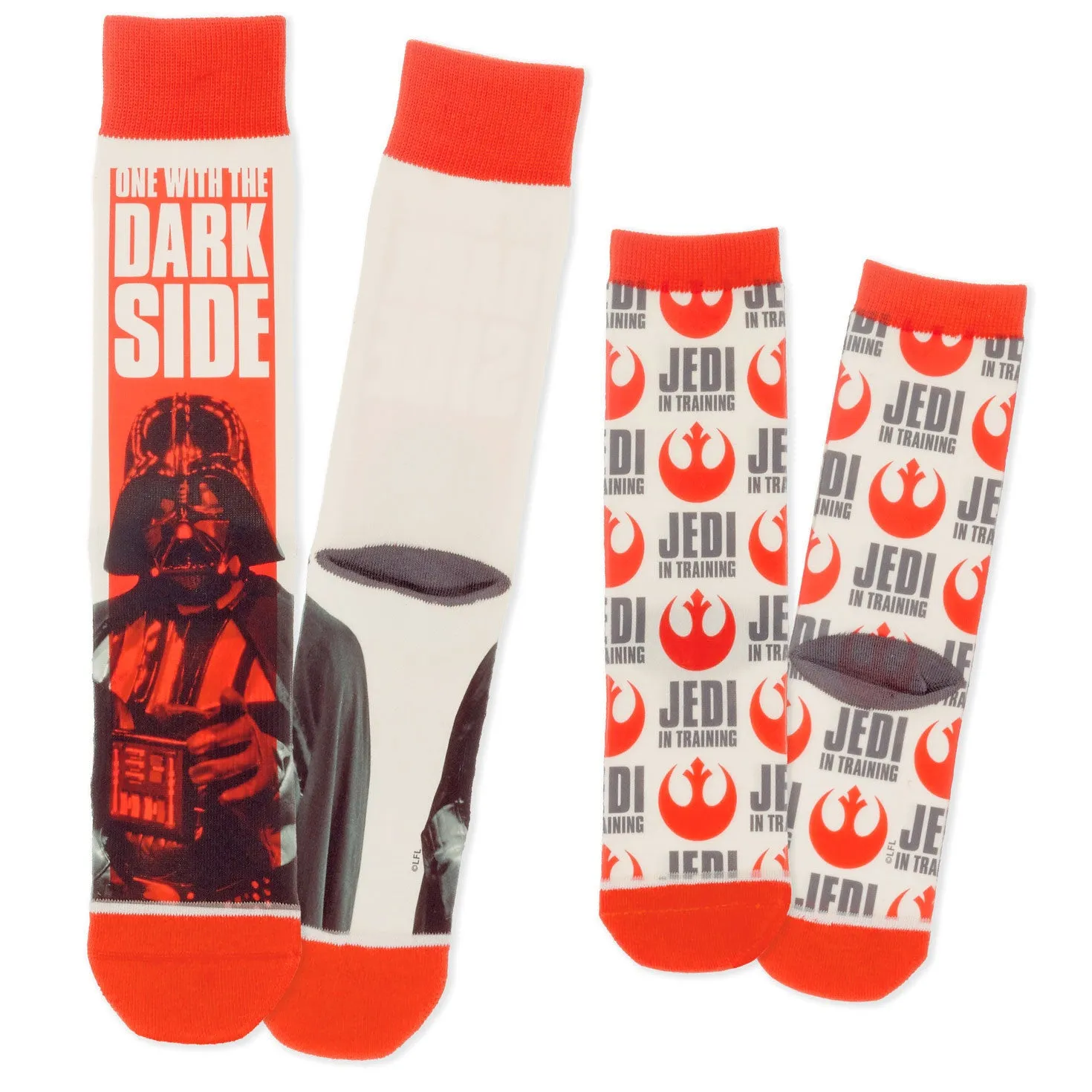 Hallmark Star Wars� Darth Vader� and Jedi in Training Adult and Child Novelty Crew Socks, Set of 2