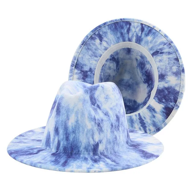 Hats for Women Fedoras Hats Winter Tie Dye Autumn Women Hats