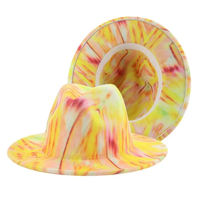 Hats for Women Fedoras Hats Winter Tie Dye Autumn Women Hats