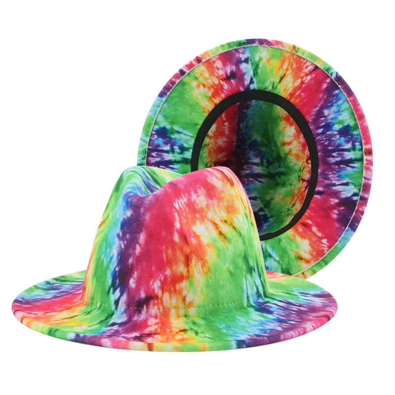 Hats for Women Fedoras Hats Winter Tie Dye Autumn Women Hats