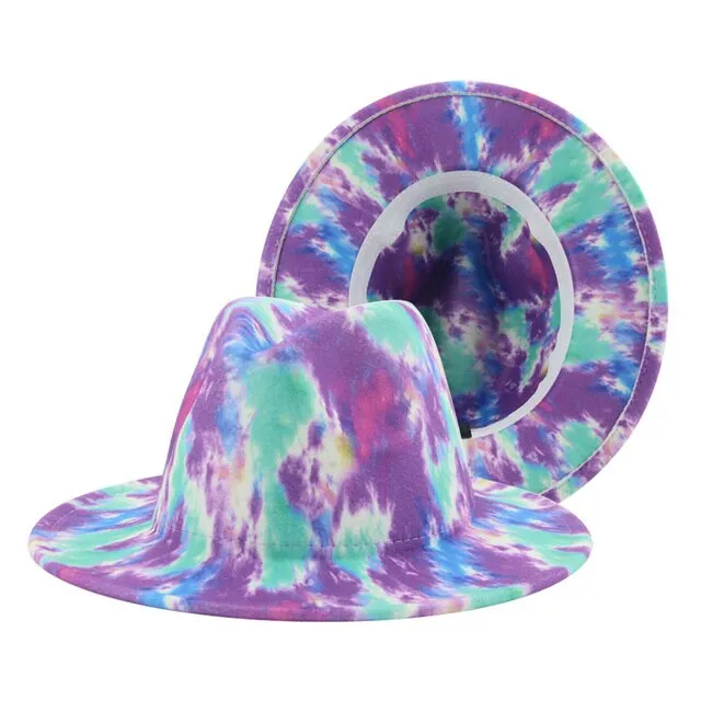 Hats for Women Fedoras Hats Winter Tie Dye Autumn Women Hats