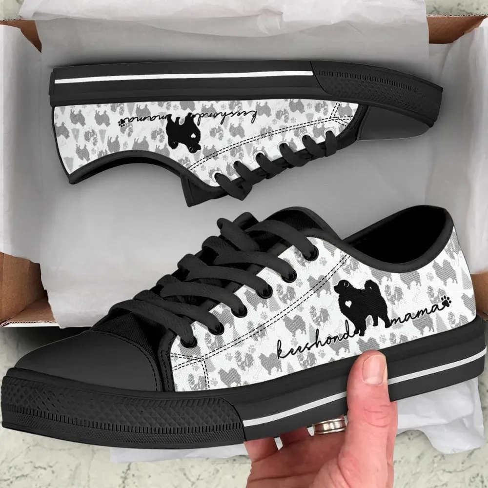 Keeshond Low Top Shoes - Christmas Holiday Gift For Dog Lovers, Dog Printed Shoes, Canvas Shoes For Men, Women