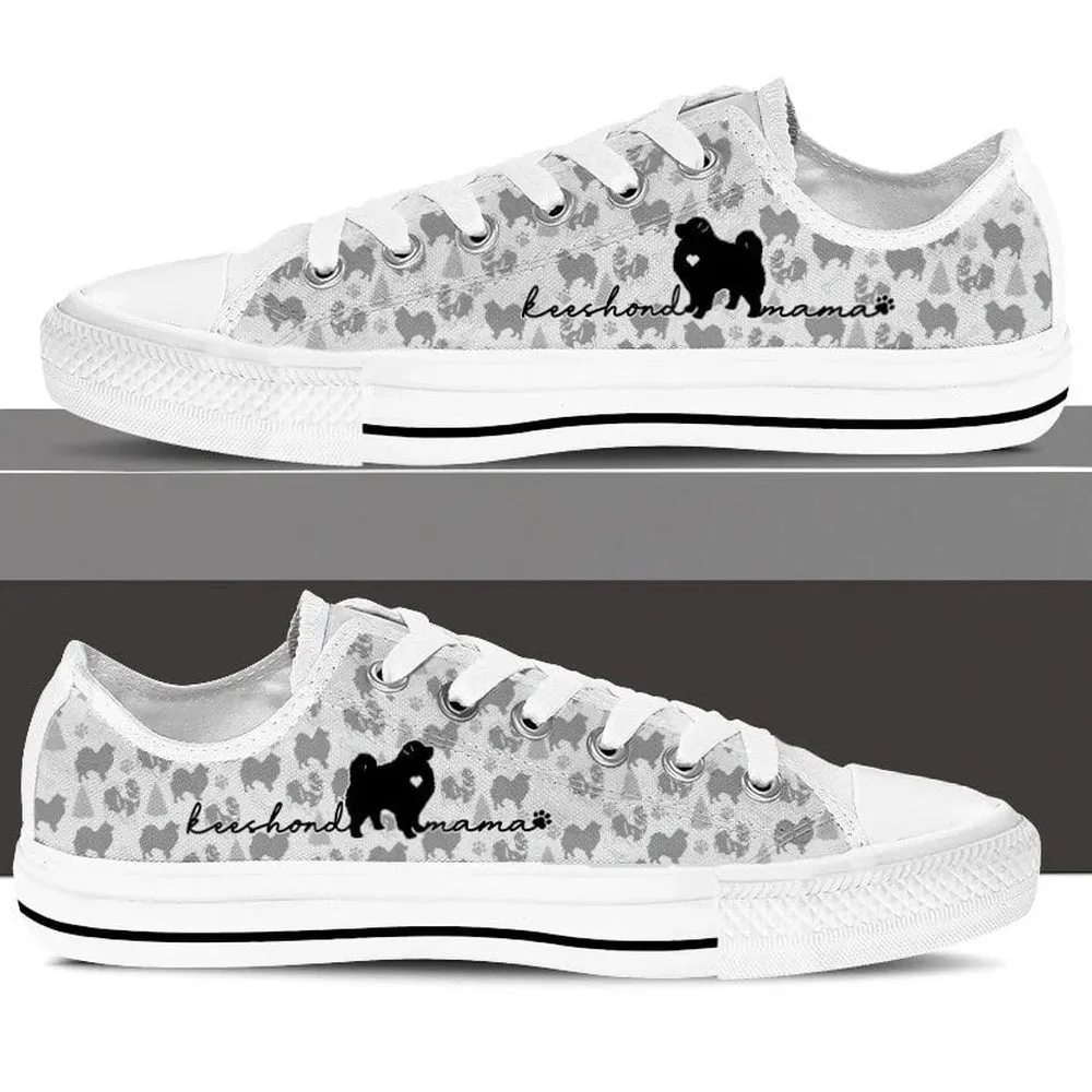 Keeshond Low Top Shoes - Christmas Holiday Gift For Dog Lovers, Dog Printed Shoes, Canvas Shoes For Men, Women