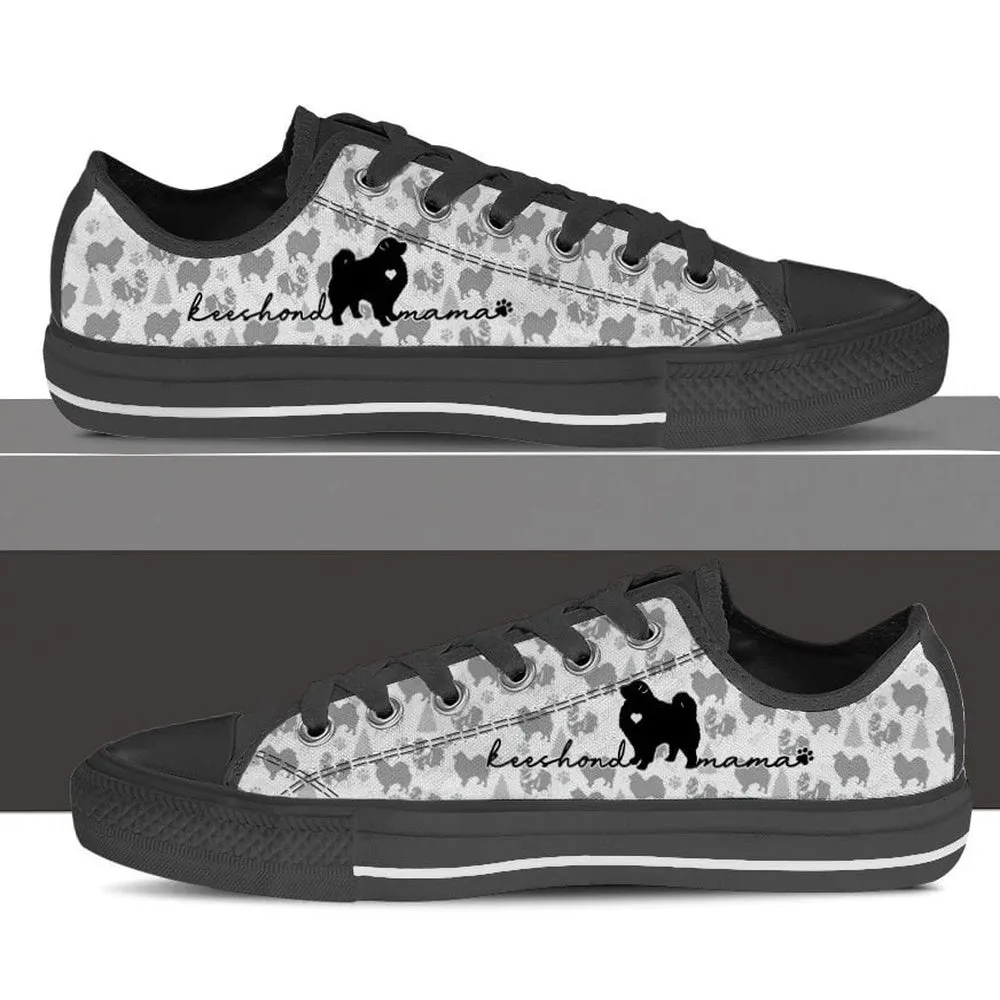 Keeshond Low Top Shoes - Christmas Holiday Gift For Dog Lovers, Dog Printed Shoes, Canvas Shoes For Men, Women