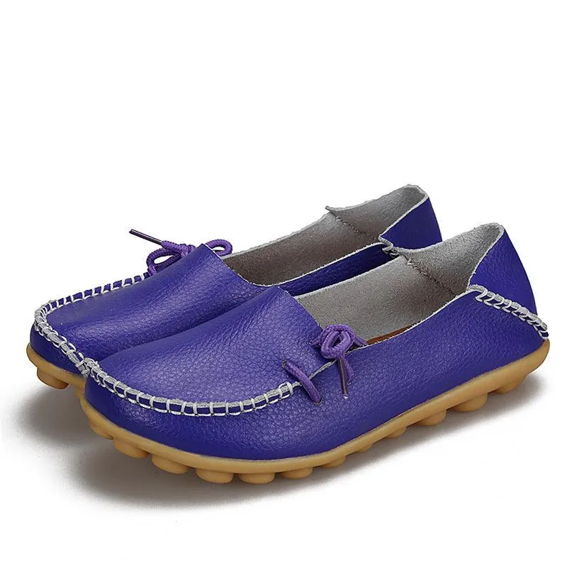 Leather Soft Sole Non-slip Peas Shoes