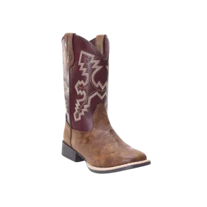 M&F Twister Kid´s Unisex Maroon Cowboys Boots