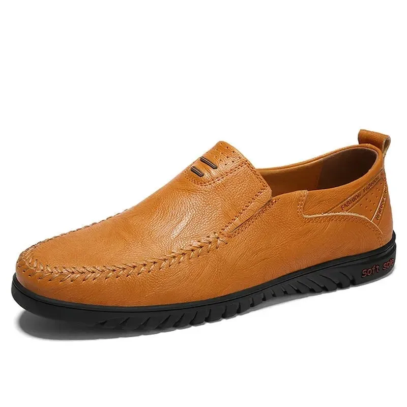 Men Shoes Genuine Leather Comfortable Men Casual Shoes Footwear Chaussures Flats Men Slip On Lazy Shoes Zapatos Hombre