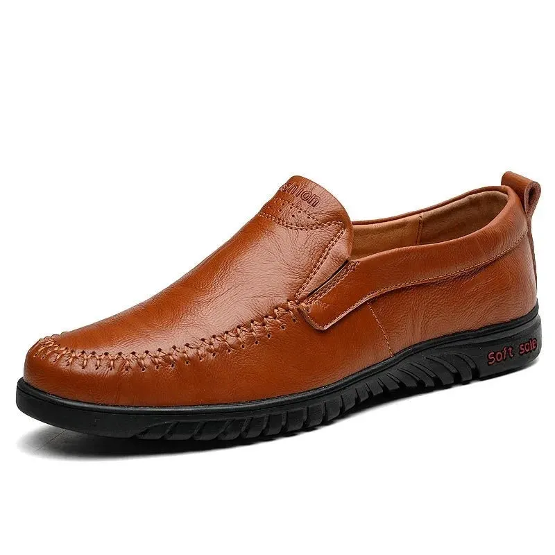 Men Shoes Genuine Leather Comfortable Men Casual Shoes Footwear Chaussures Flats Men Slip On Lazy Shoes Zapatos Hombre