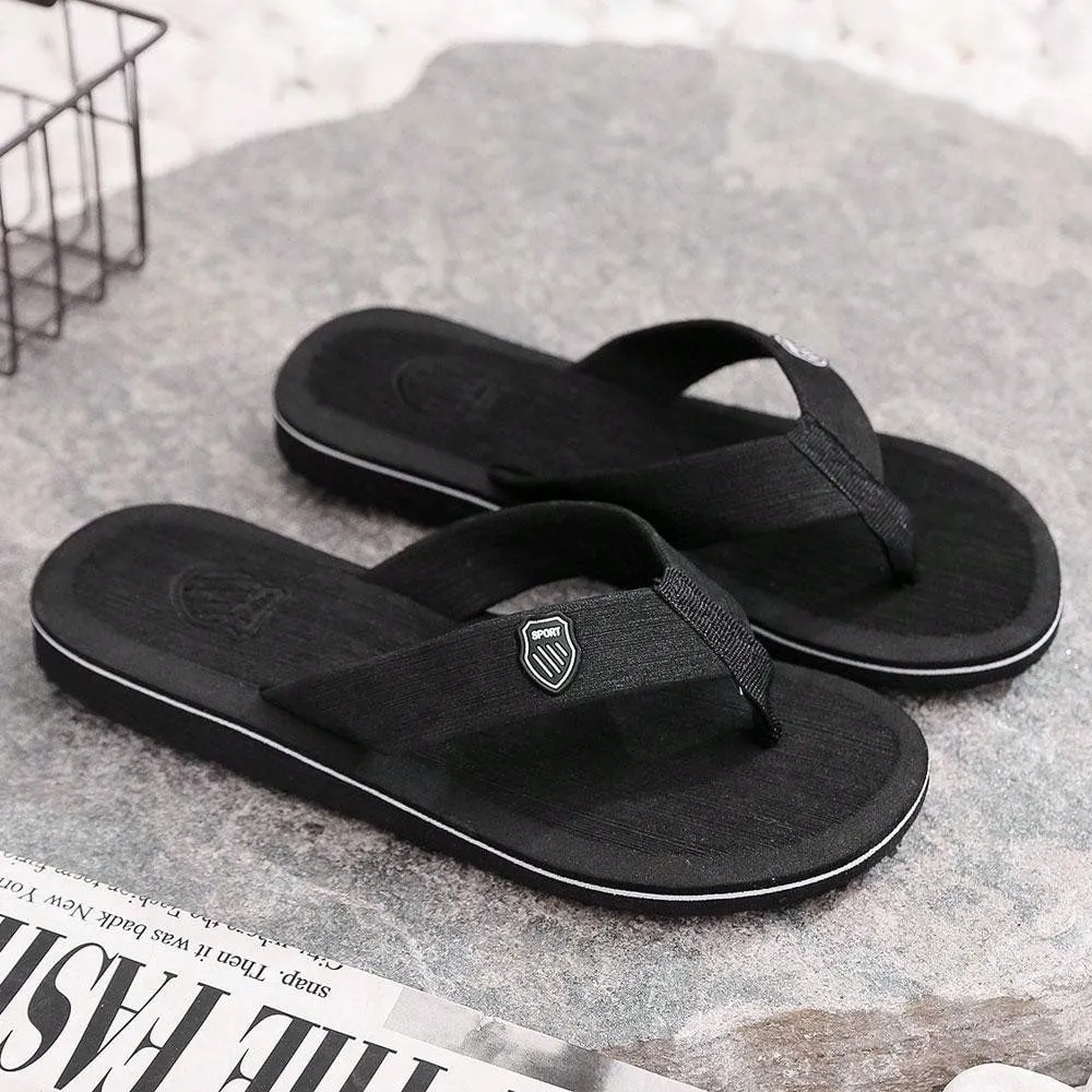 Men Summer Flip Flops Beach Sandals Anti-Slip Casual Flat Shoes High Quality Slippers Home Slippers For Men