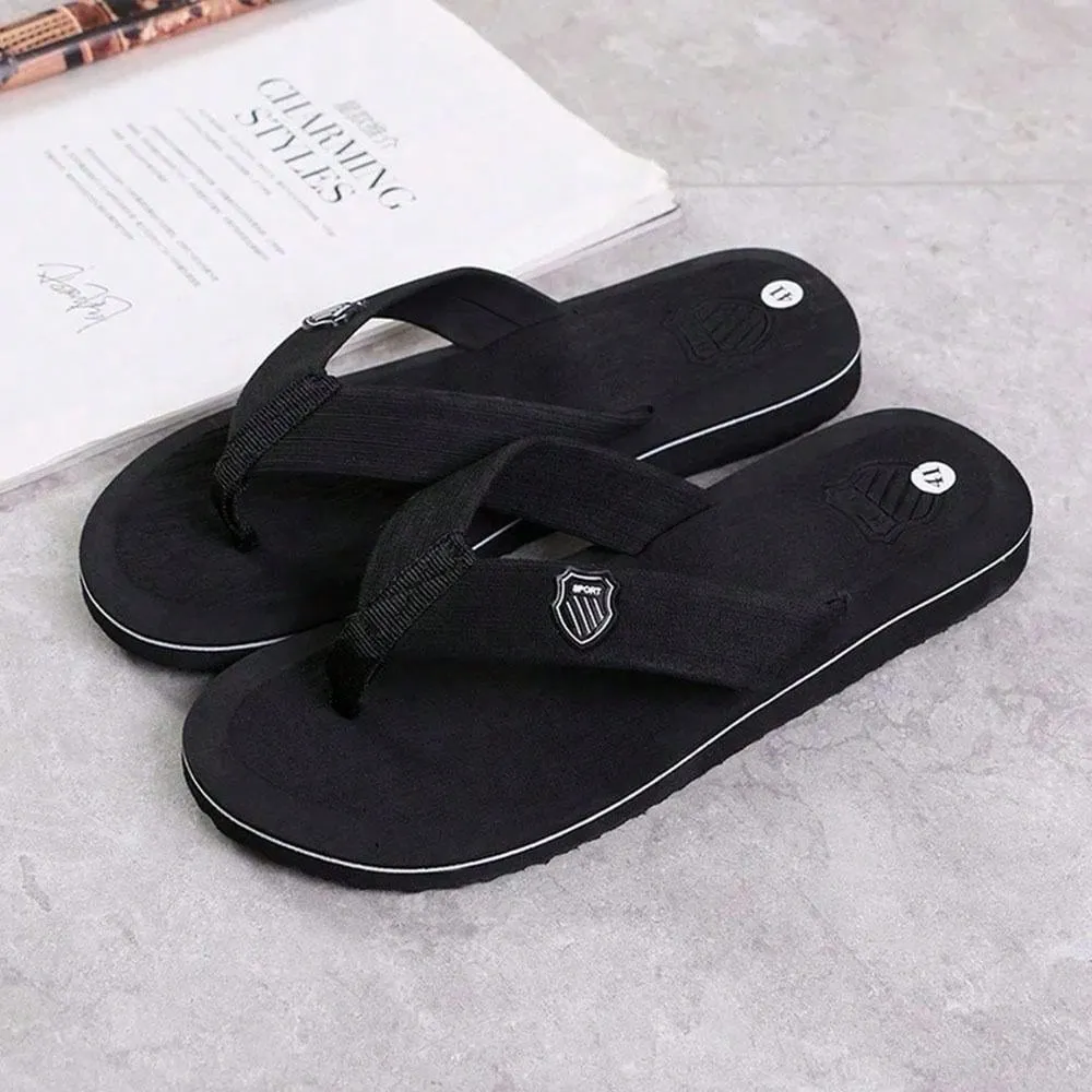 Men Summer Flip Flops Beach Sandals Anti-Slip Casual Flat Shoes High Quality Slippers Home Slippers For Men