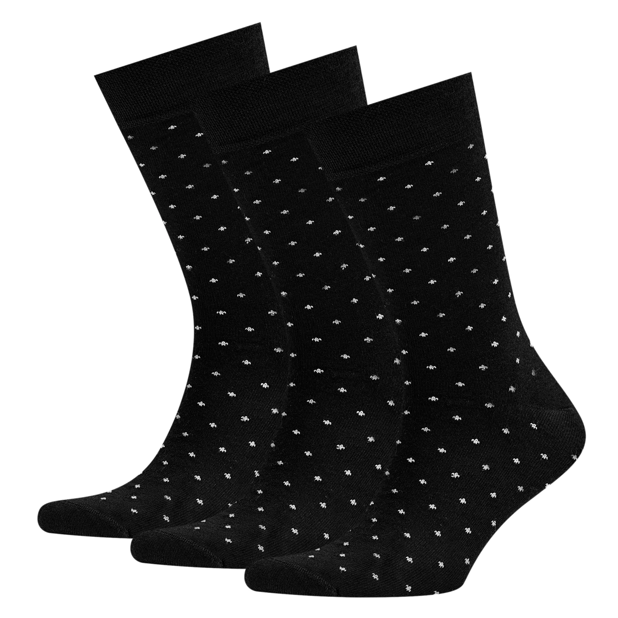 Men's Bamboo Dress Socks • Dotted Pack of 1/3/5 Pairs • Black