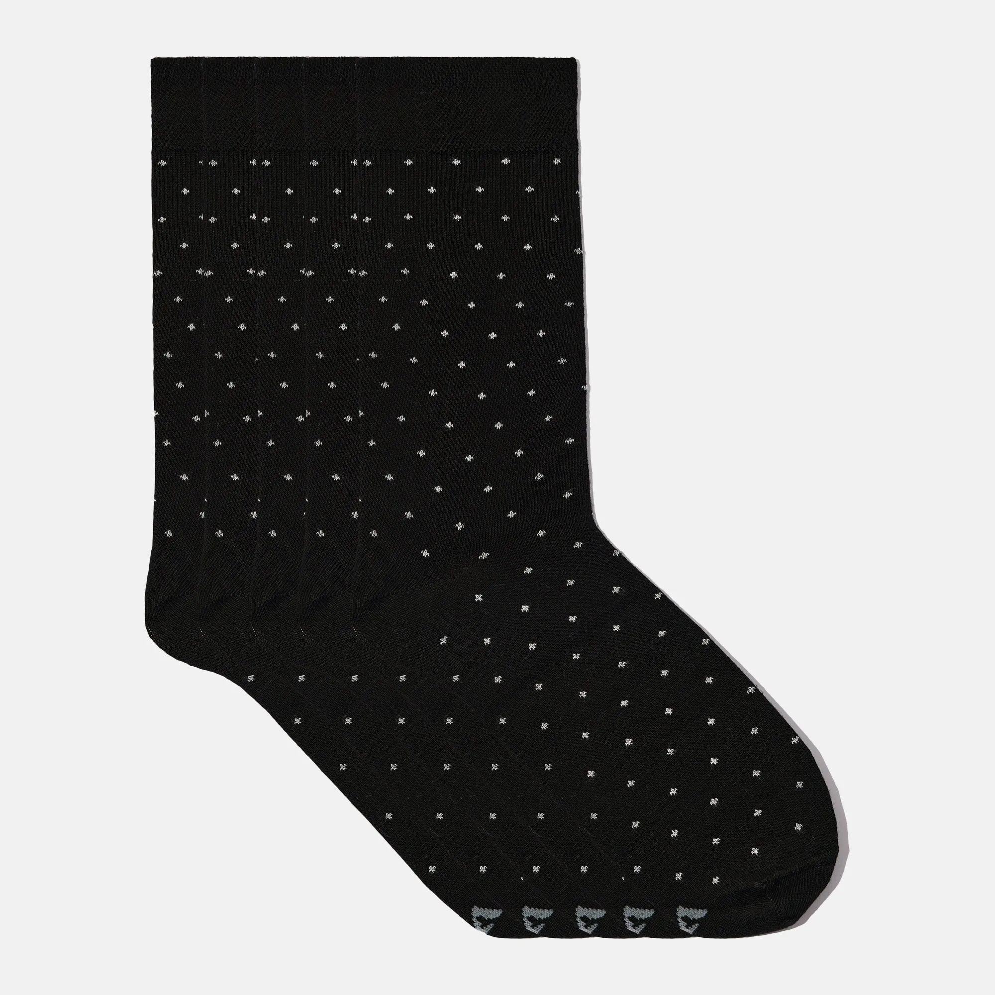 Men's Bamboo Dress Socks • Dotted Pack of 1/3/5 Pairs • Black