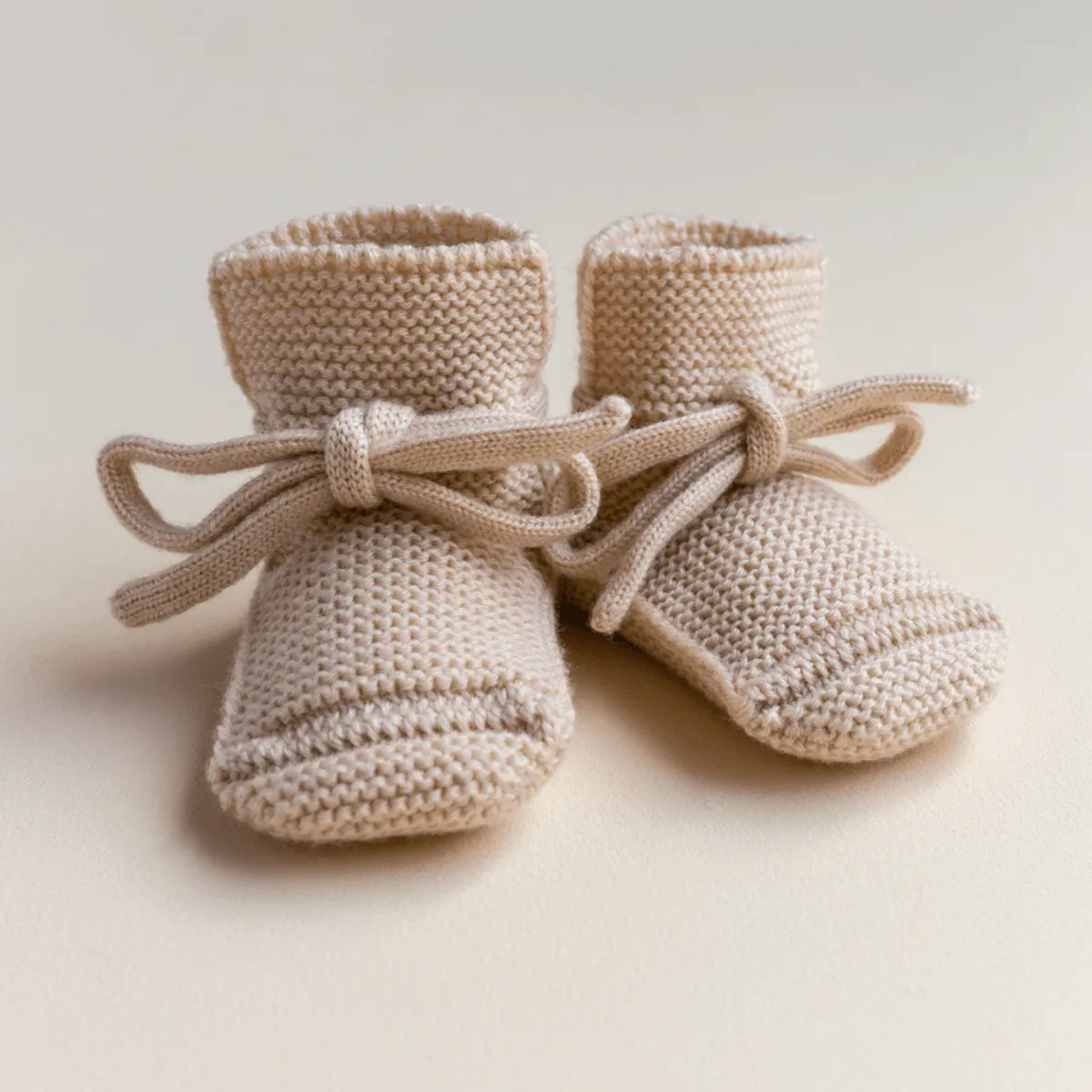 Merino Wool Booties, Oat