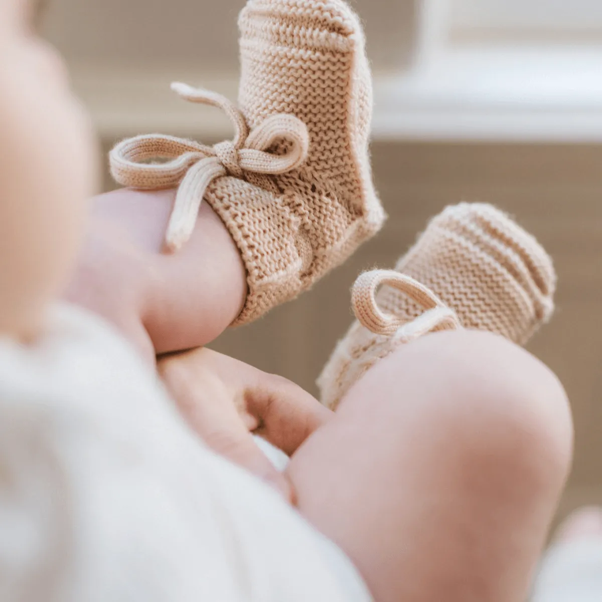 Merino Wool Booties, Oat