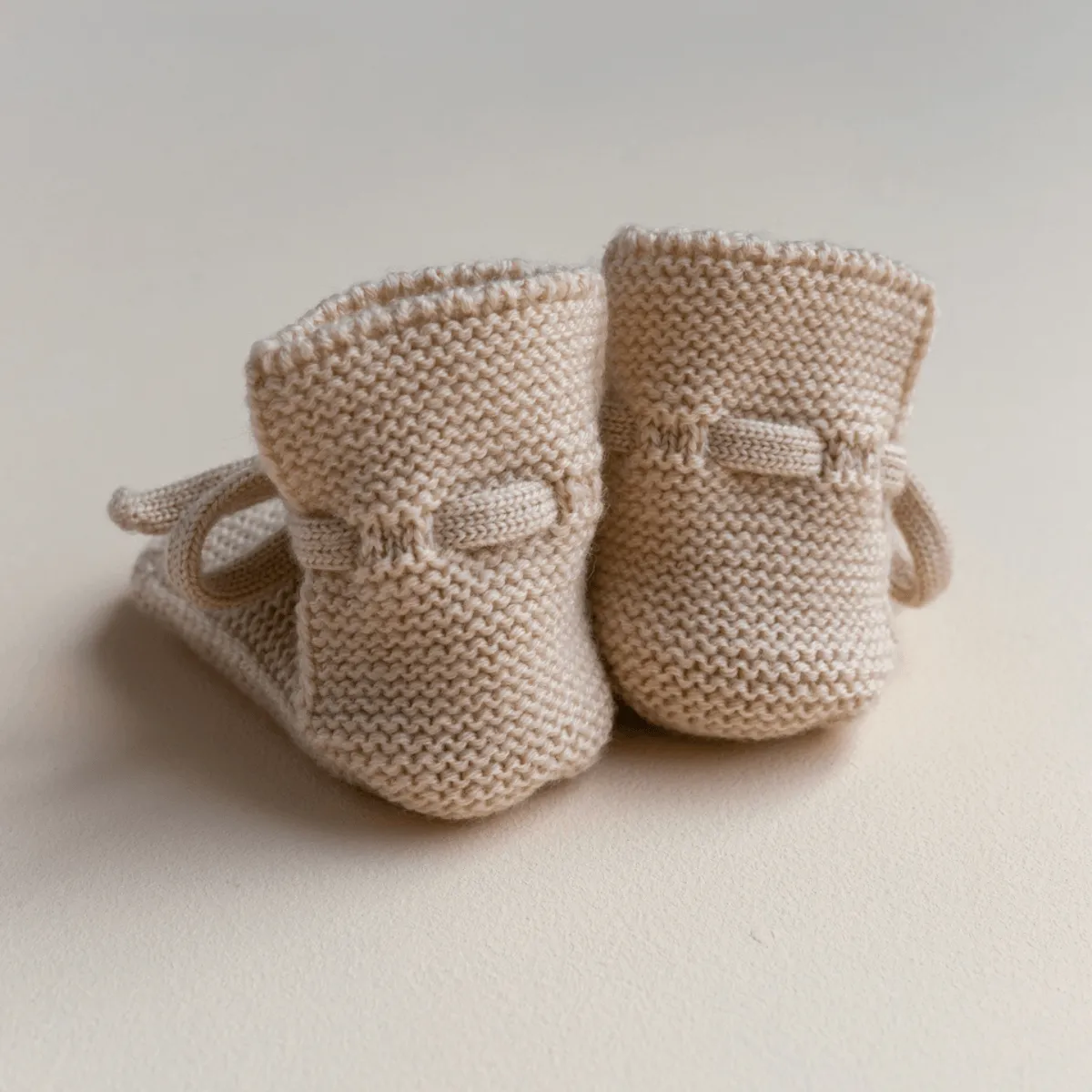 Merino Wool Booties, Oat