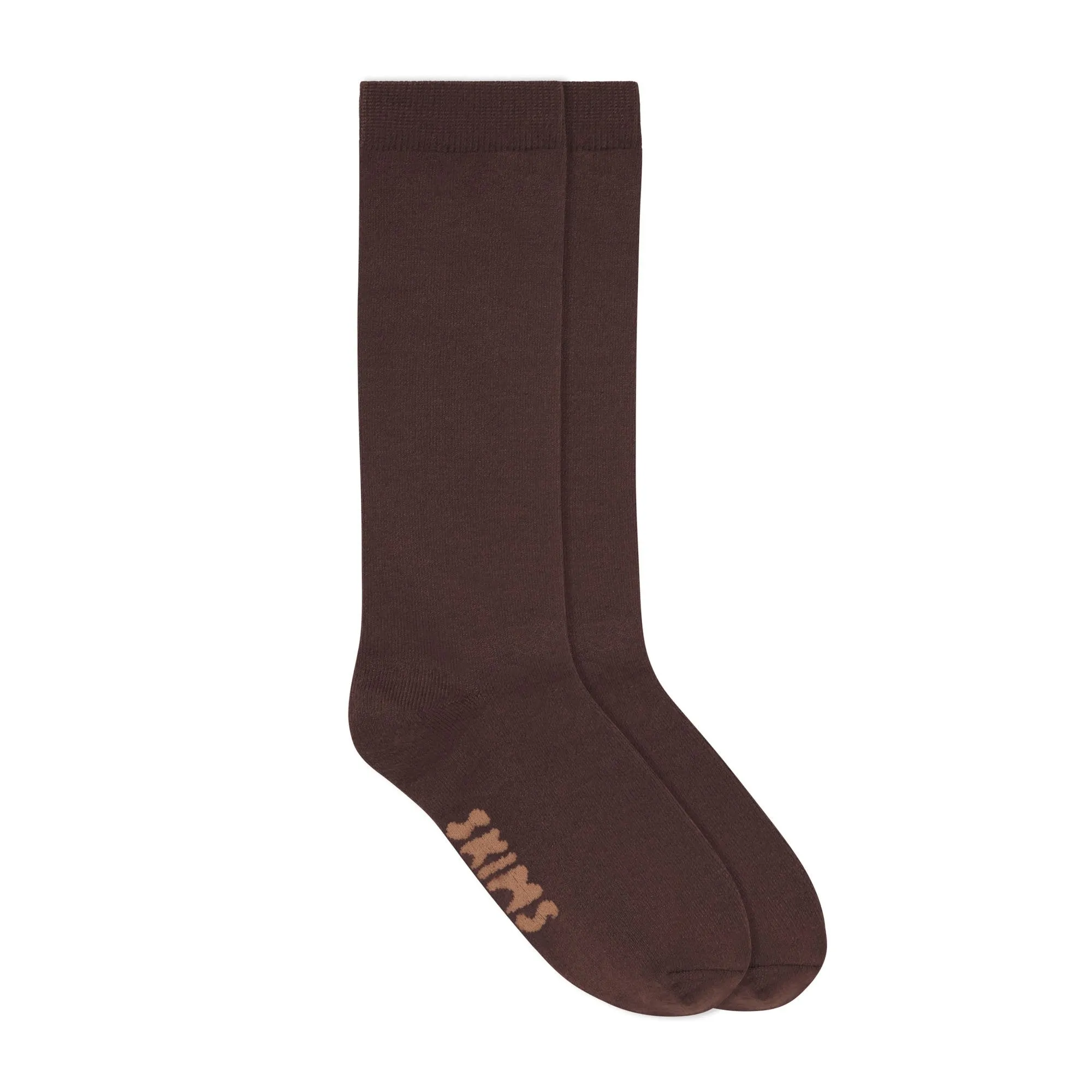 MICROPOLY MID CALF SOCK | COCOA