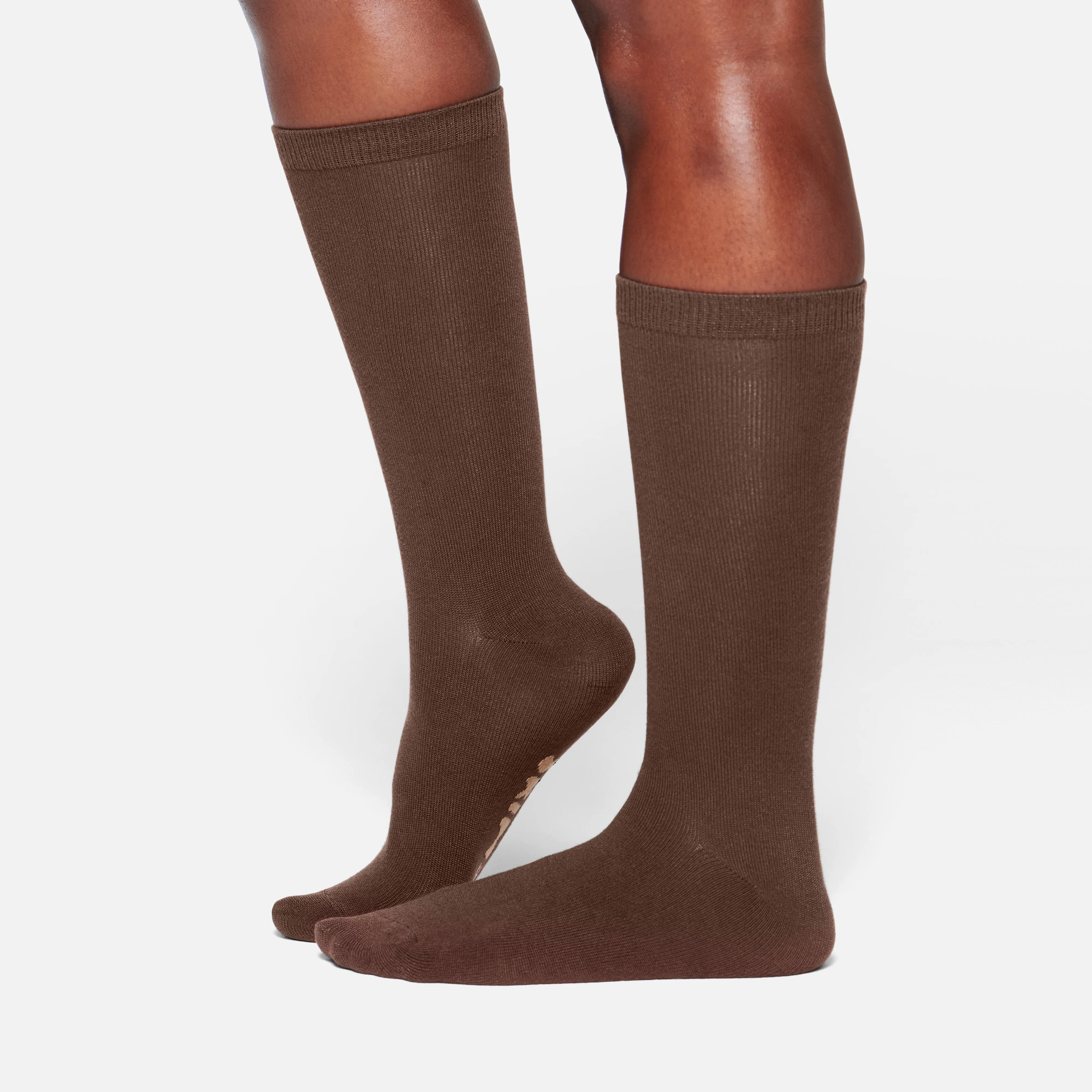 MICROPOLY MID CALF SOCK | COCOA