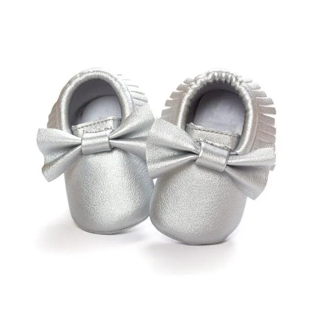 New Casual Infant Shoes Baby Girls Sweet Style Bow Tassel Decoration Fashion Casual Soft Sole Prewalker Toddlers