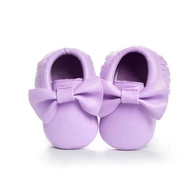 New Casual Infant Shoes Baby Girls Sweet Style Bow Tassel Decoration Fashion Casual Soft Sole Prewalker Toddlers