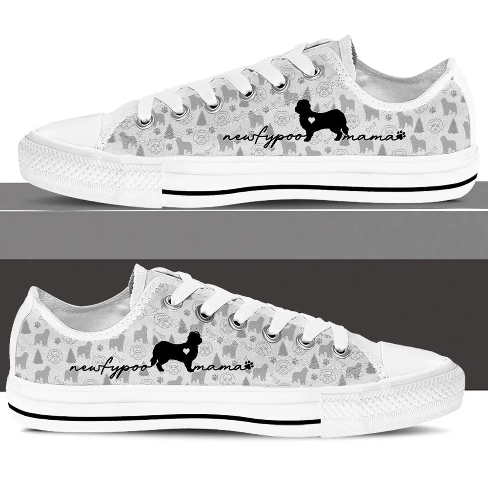 Newfypoo Low Top Shoes - Dog Walking Shoes Men Women, Dog Printed Shoes, Canvas Shoes For Men, Women