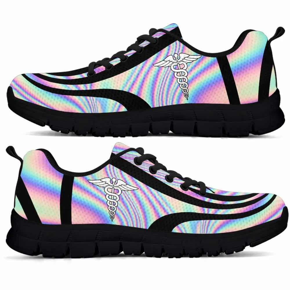 Nurse Sneaker, Nurse Sneakers Gym Running Shoes, Gift For Women And Men, Rainbow Color Gradient Shoes, Best Shoes For Nurses