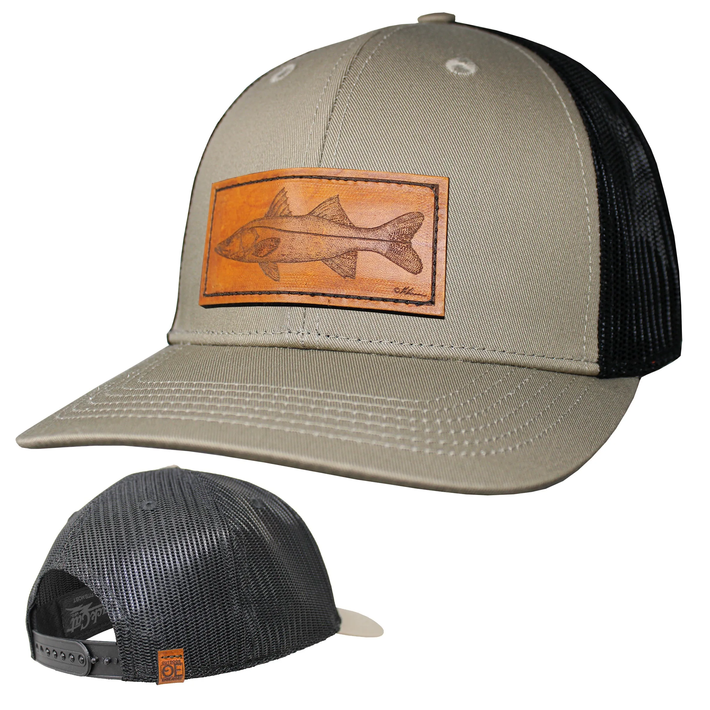 OE - Performance Trucker Hat - Snook Leather Patch