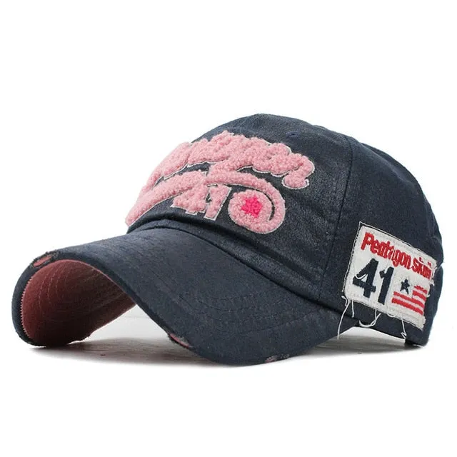 Pentagon Embroidered Patch Cotton Baseball Cap