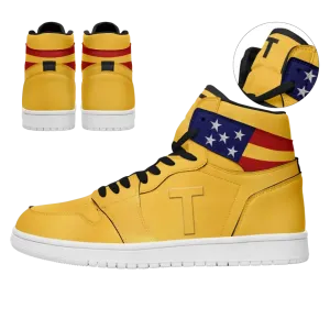 Personalized High Top Sneakers, Custom Flag Shoes, Patriotic Shoes,AJ1H-24020045