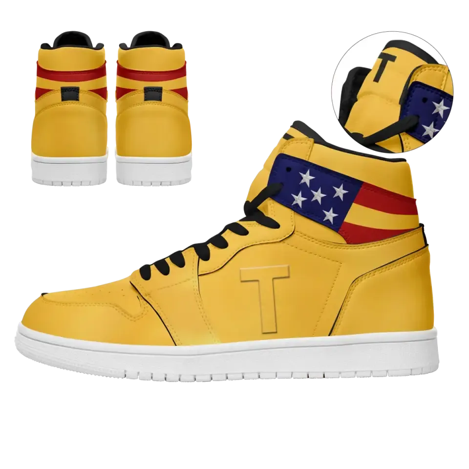 Personalized High Top Sneakers, Custom Flag Shoes, Patriotic Shoes,AJ1H-24020045