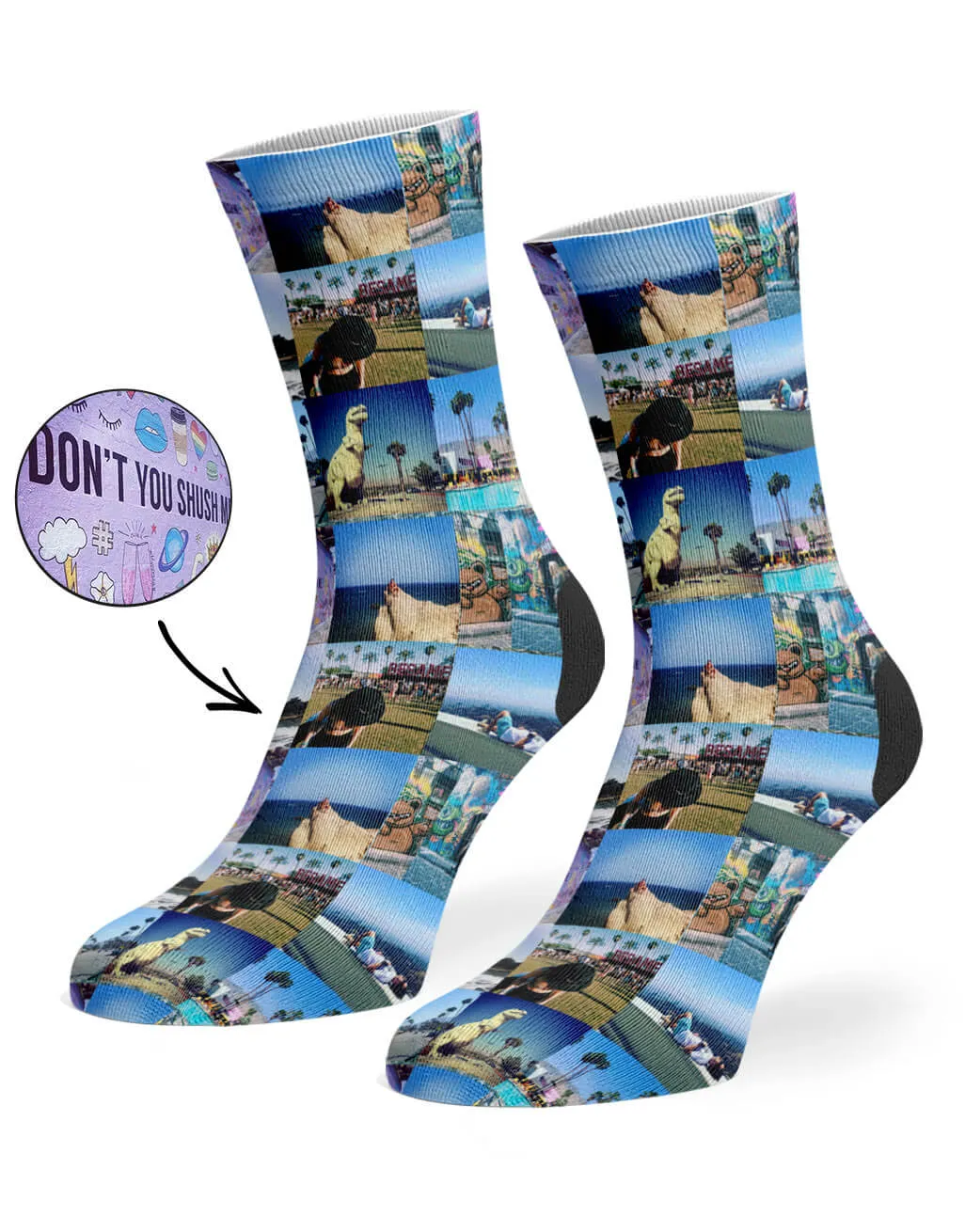 Photo Collage Socks