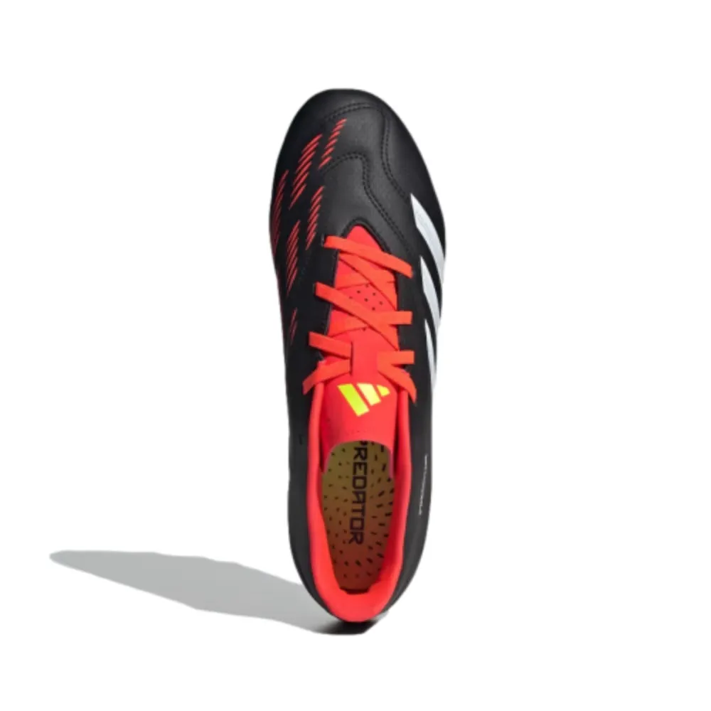 Predator Club Flexible Ground Football Shoe (Core Black/Cloud White/Solar Red)