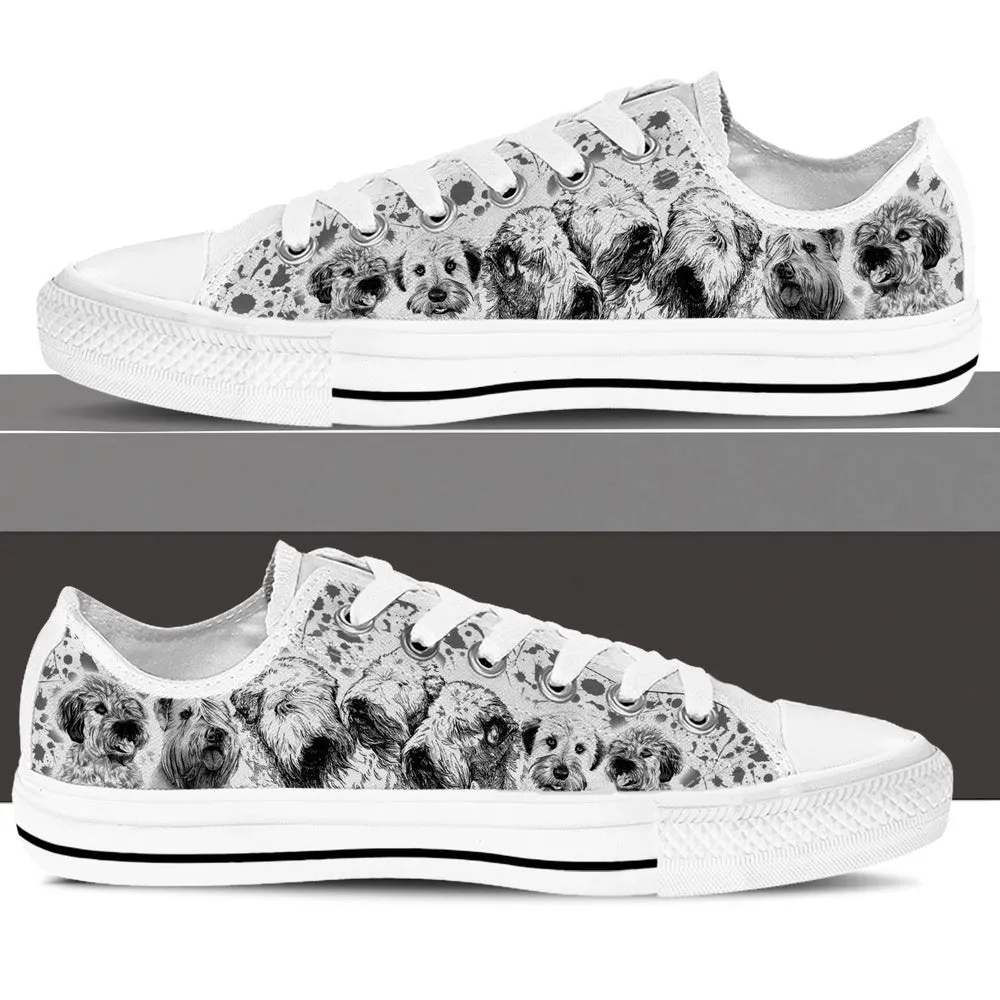 Soft Coated Wheaten Terrier Low Top Shoes - Lowtop Casual Shoes Gift For Adults, Dog Printed Shoes, Canvas Shoes For Men, Women